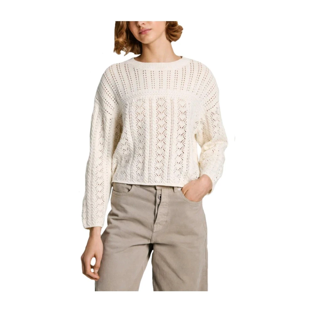 Pepe Jeans Stijlvolle Isadora Trui White Dames