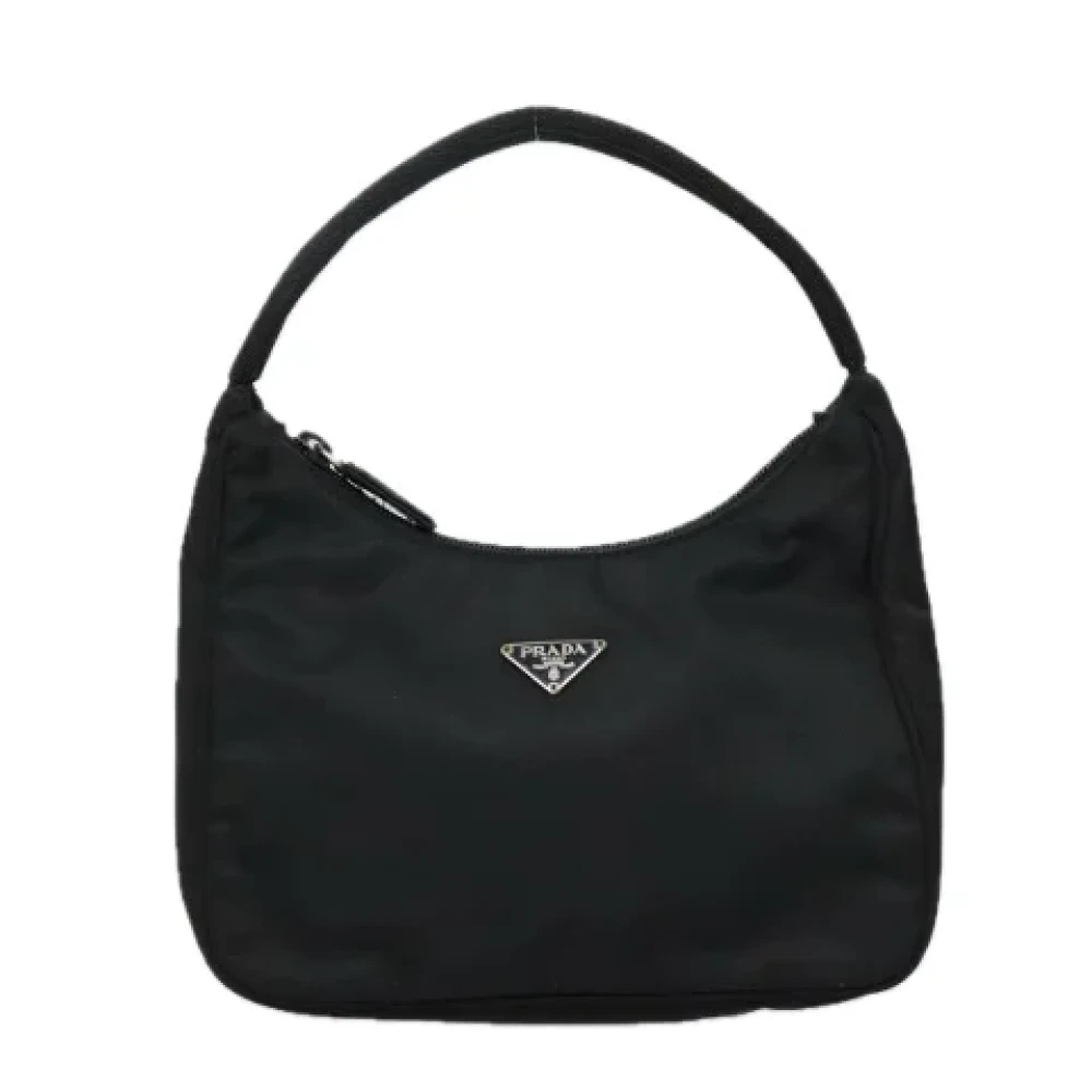 Prada Vintage Pre-owned Nylon handbags Black Dames