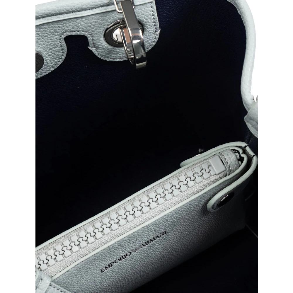 Emporio Armani Gestructureerde Logotas met Verstelbare Band Blue Dames