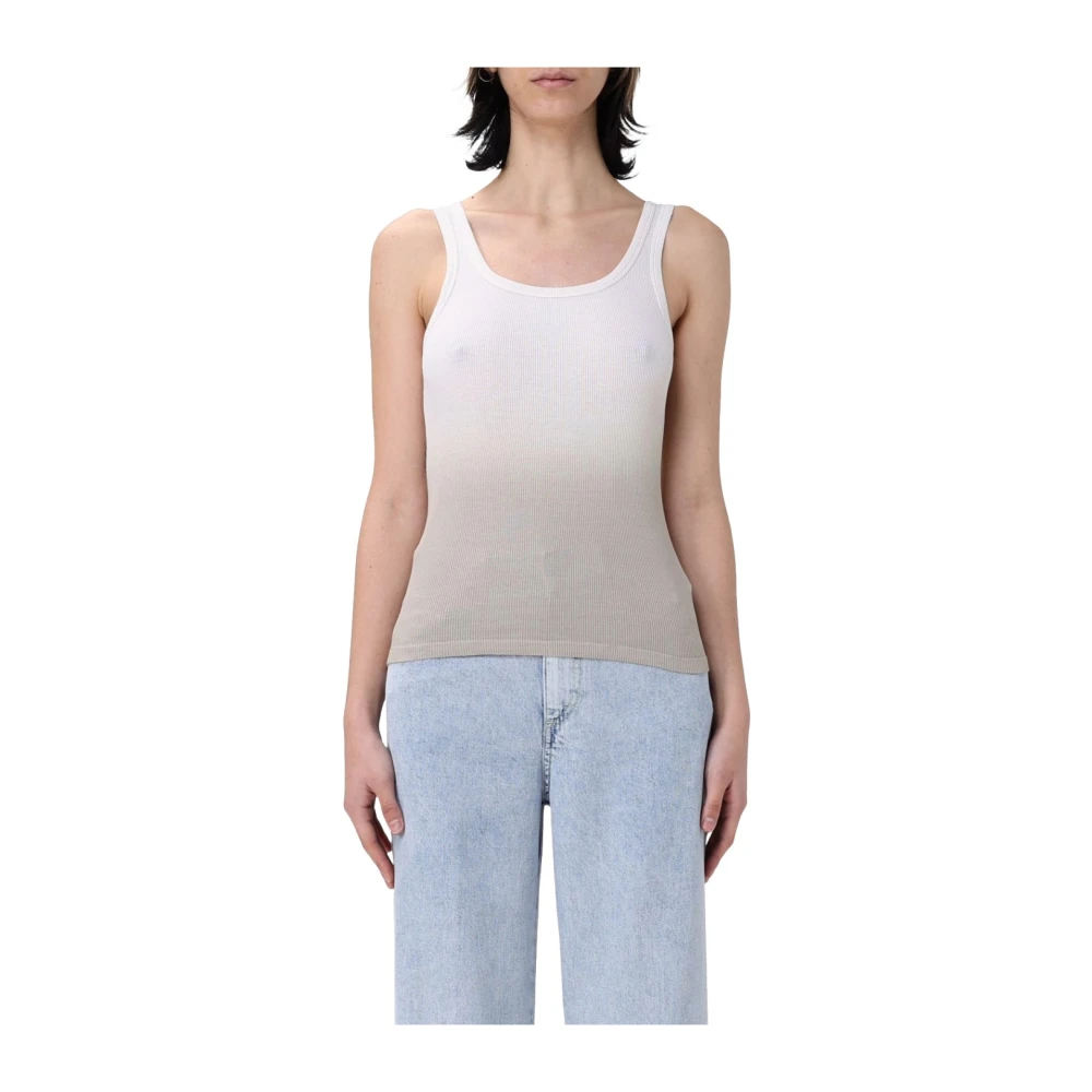 Dondup Katoenen Geribbelde Tanktop Multicolor Dames