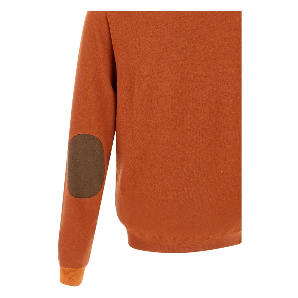 Sun68 Roest Trui met Contrastdetails Orange Heren