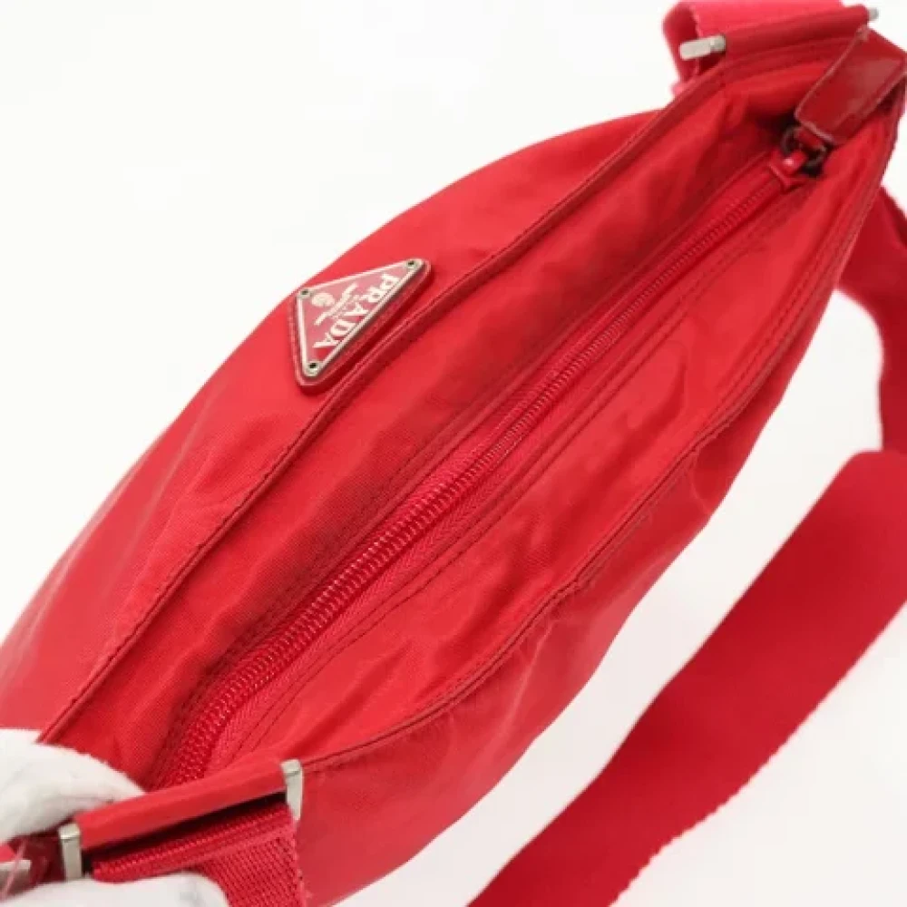 Prada Vintage Pre-owned Nylon prada-bags Red Dames