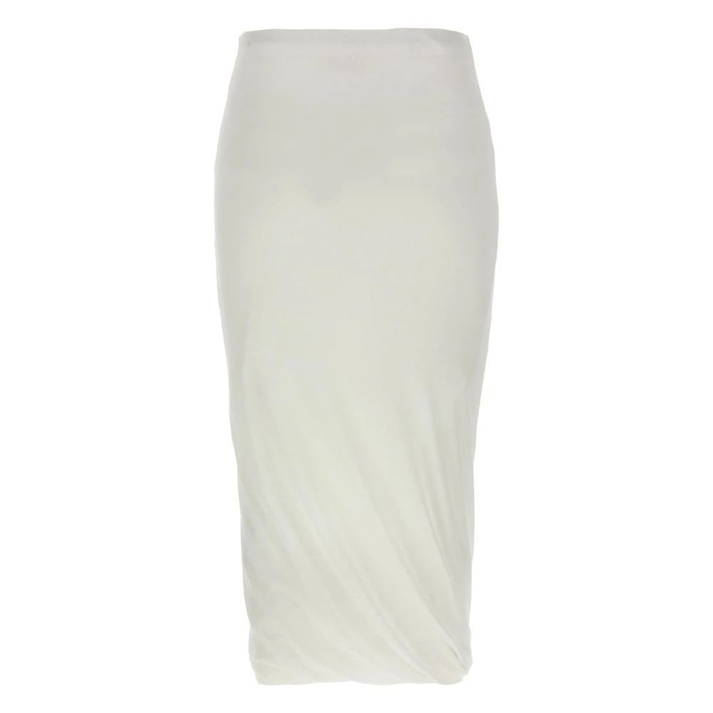 Jil Sander Stijlvolle Geplooide Rok voor Vrouwen White Dames