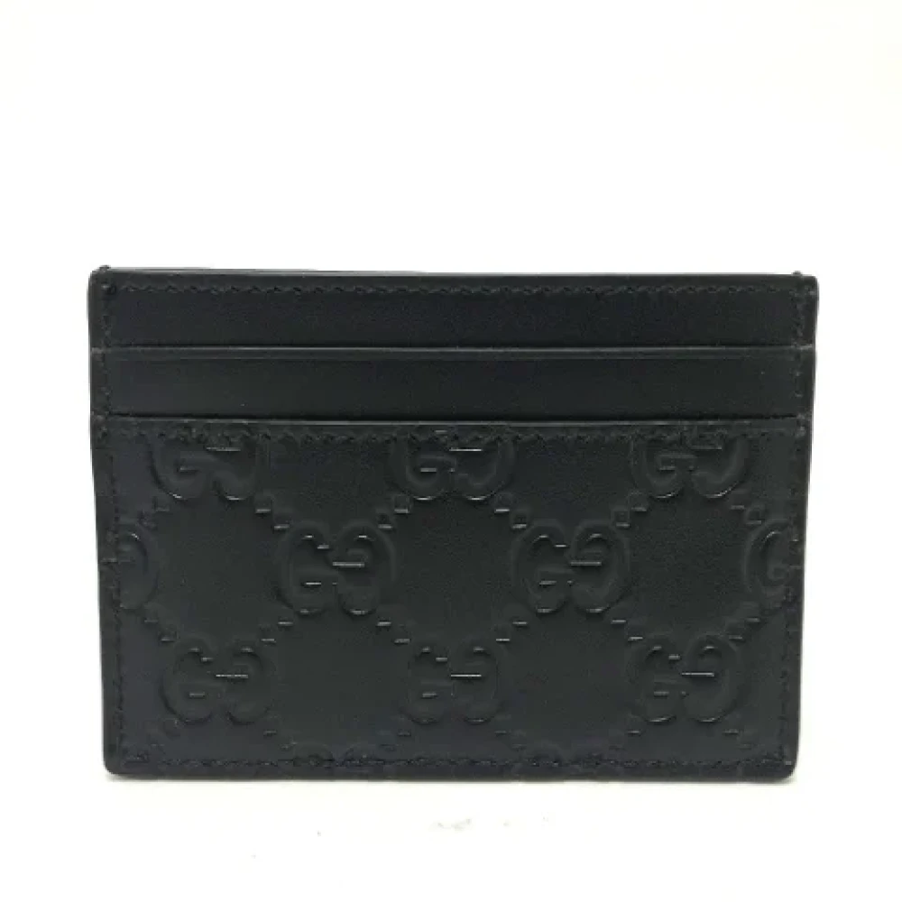 Gucci Vintage Pre-owned Leather wallets Black Heren