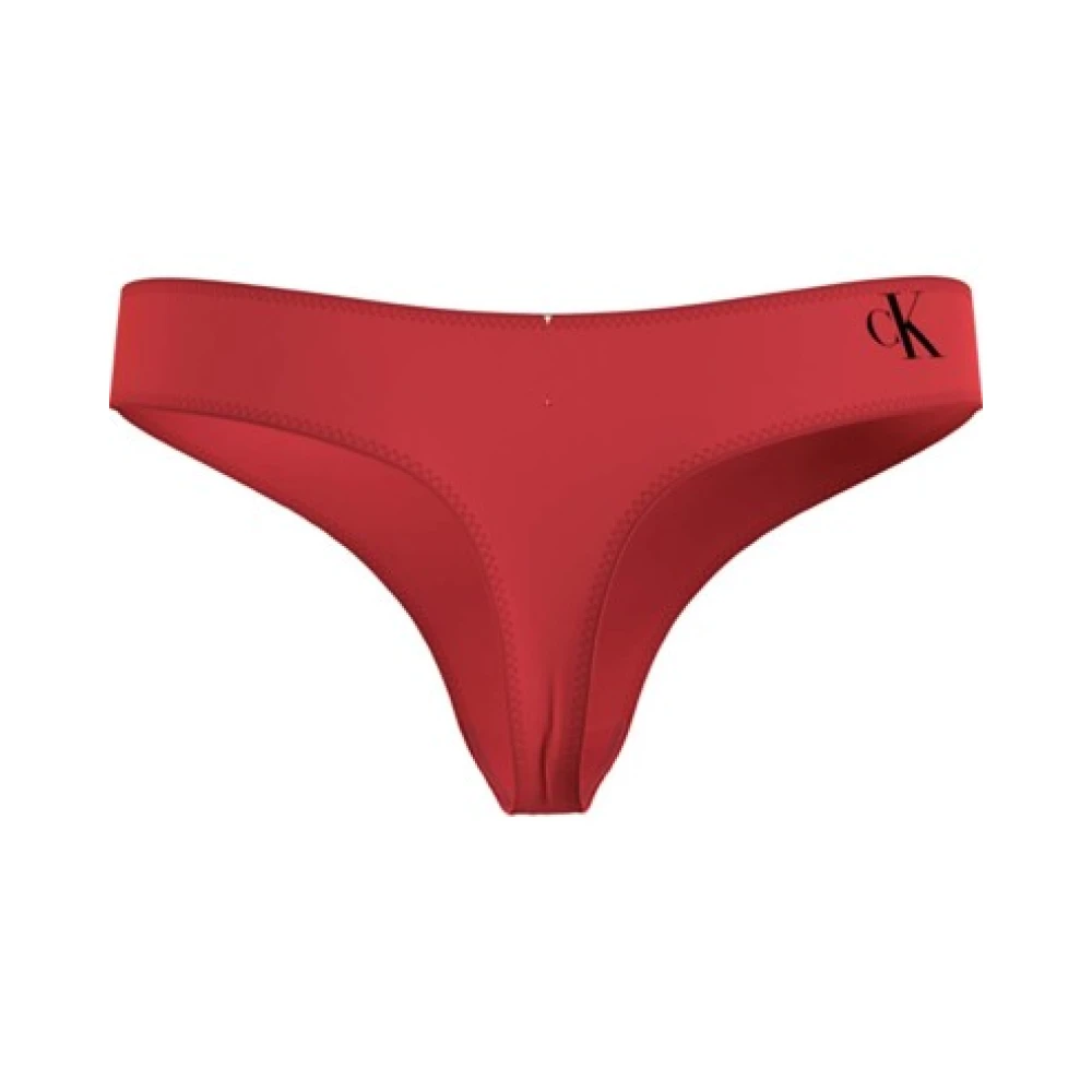 Calvin Klein Gerecyclede polyester bikinibroek Red Dames