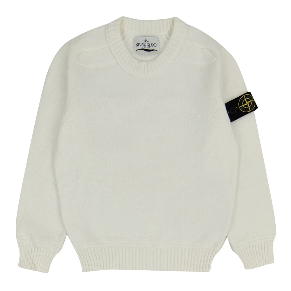 Stone Island Boys White Sleveless Knitwear - Kids Knitwear - 8 Y - Kids