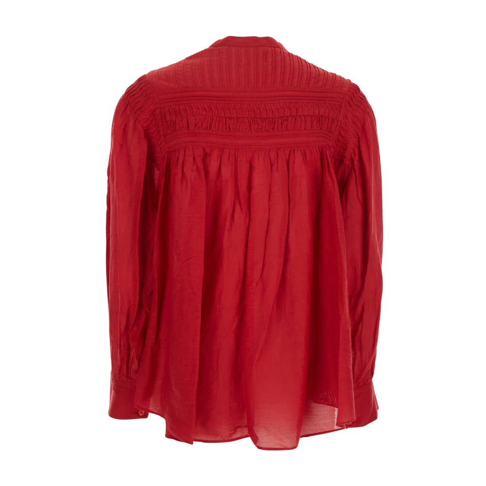 Isabel Marant Étoile Rode Shirt met Geplooide Details Red Dames