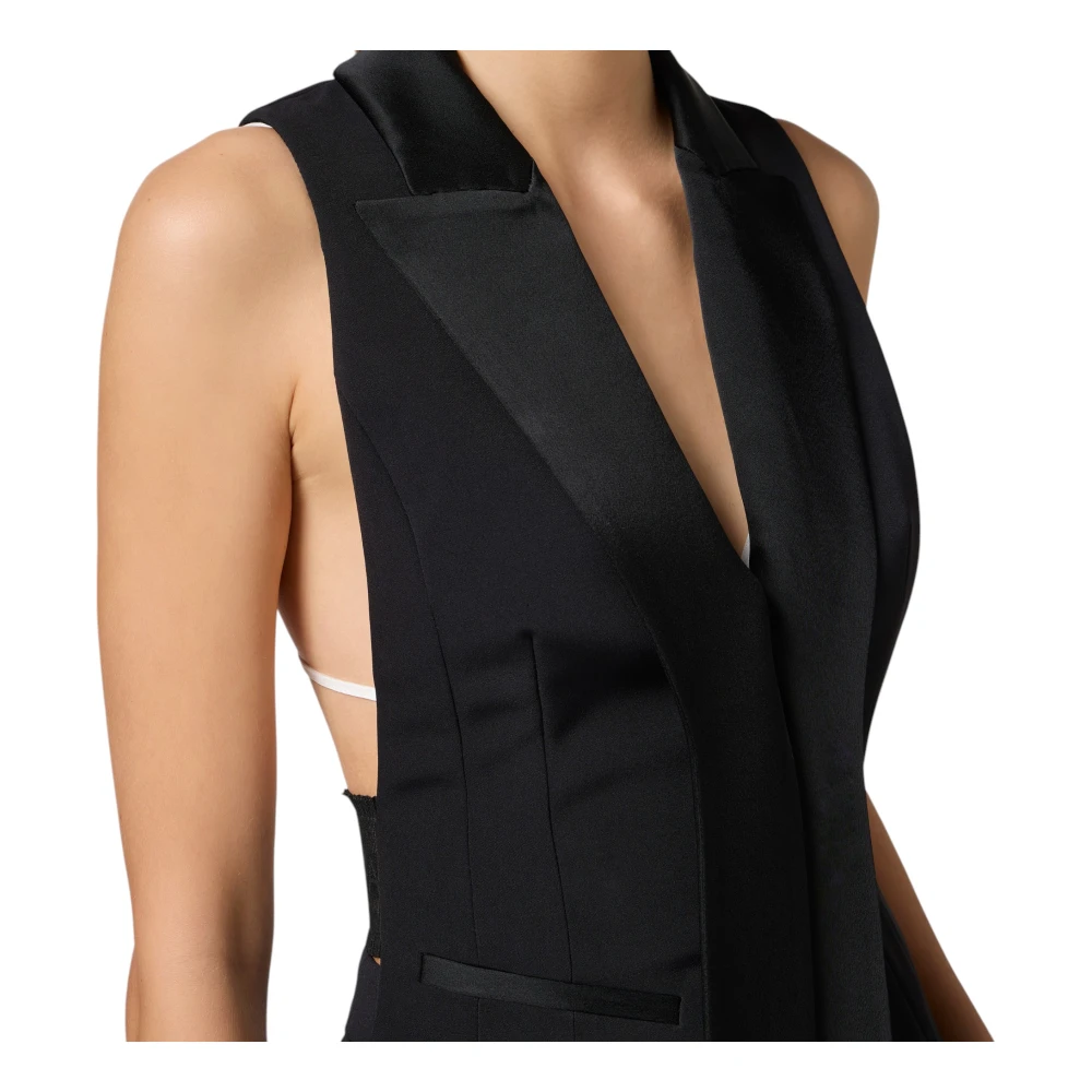 Elisabetta Franchi Stijlvolle Gilet voor Vrouwen Black Dames