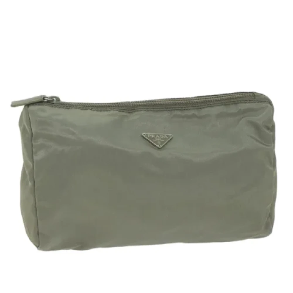 Prada Vintage Pre-owned Fabric clutches Gray Dames