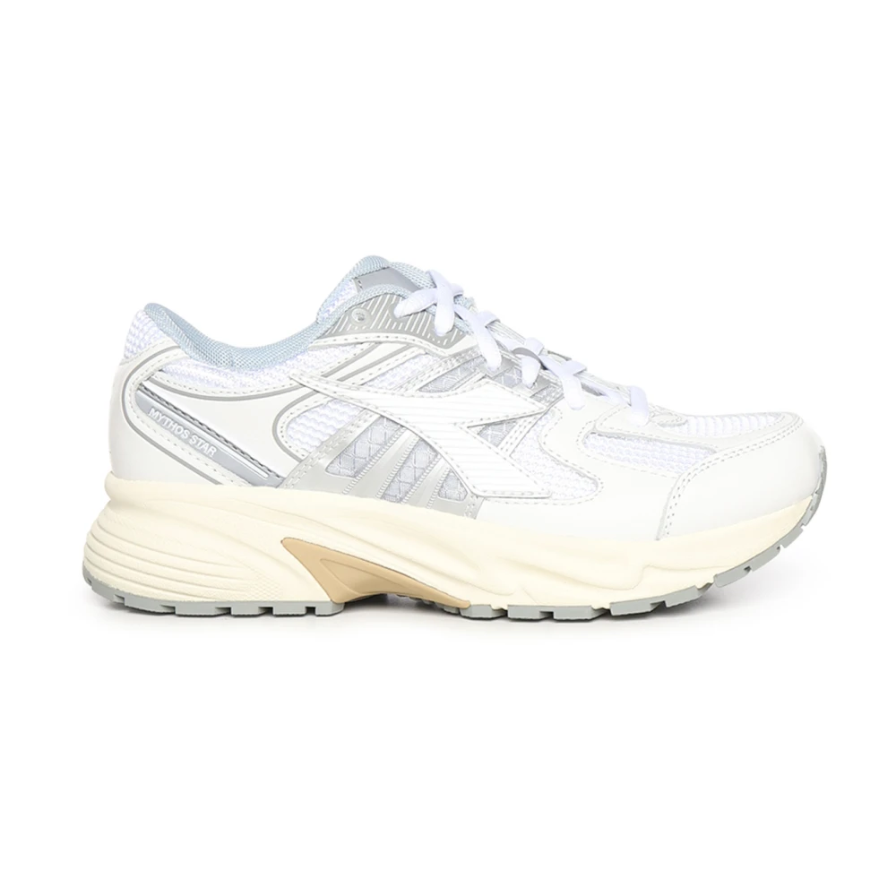 Diadora Women's White Mythos Star Leather - Sneakers - 1 Uk - Shoes