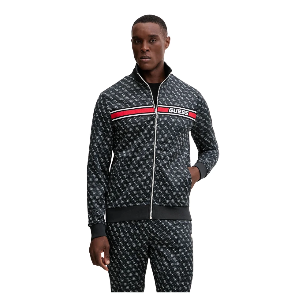 Guess Herren Schwarz Trainingsjacke Korbin - Bild 2