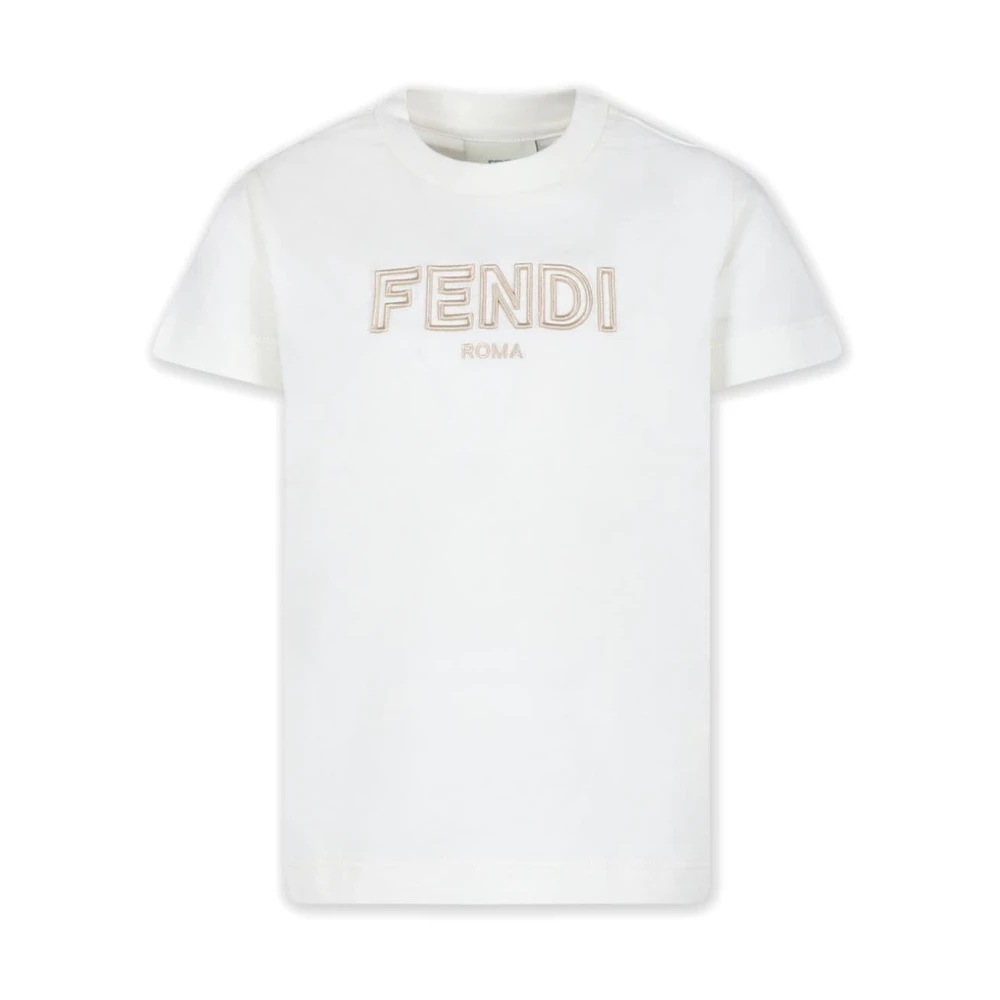 Fendi Krit Linne T-shirt White, Pojke