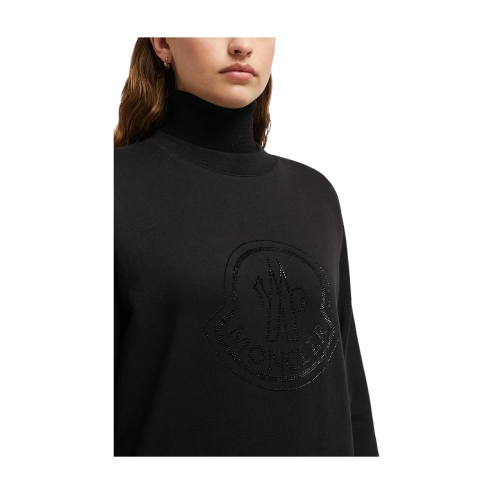 Moncler Kristal Logo Sweatshirt Zwart Black Dames