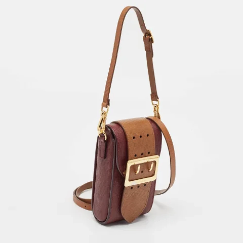 Burberry Vintage Pre-owned Leather shoulder-bags Red Dames