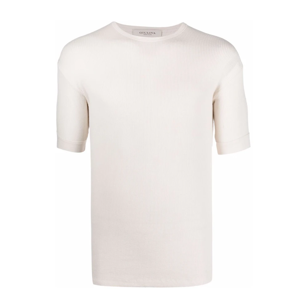 Giuliva Heritage Ivory Tee Klassieke Stijl Beige Heren