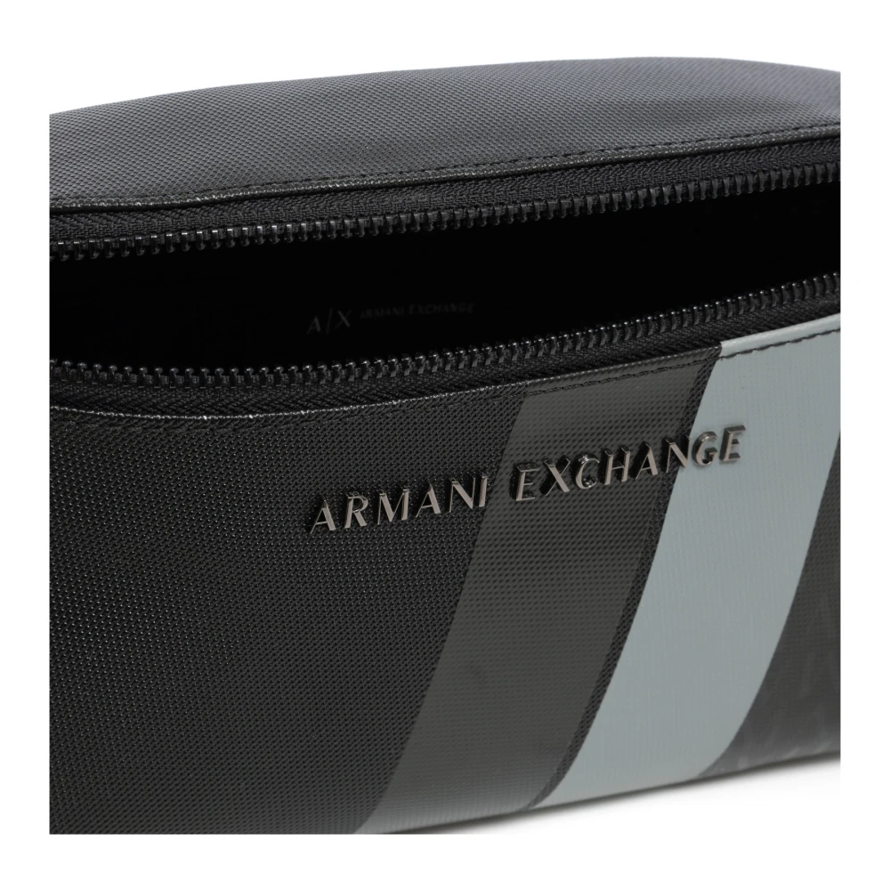 Armani Exchange Multicolor Riem Tas met Logo Black Heren