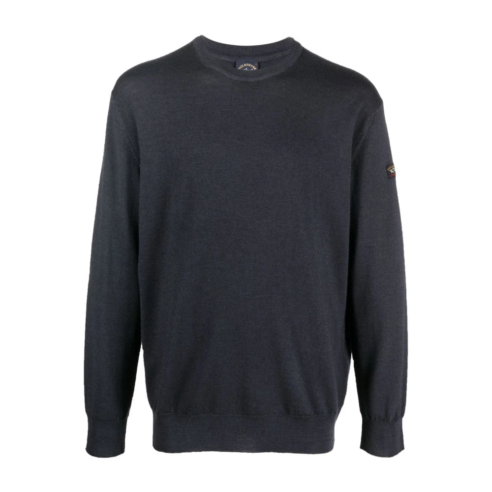 Paul & Shark Blue Round-Neck Knitwear - Male - Round-Neck Knitwear - M - Knitwear