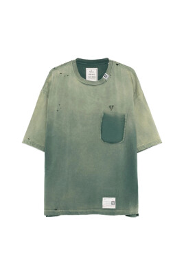 vert-effet-delave-poche-poitrine-t-shirt