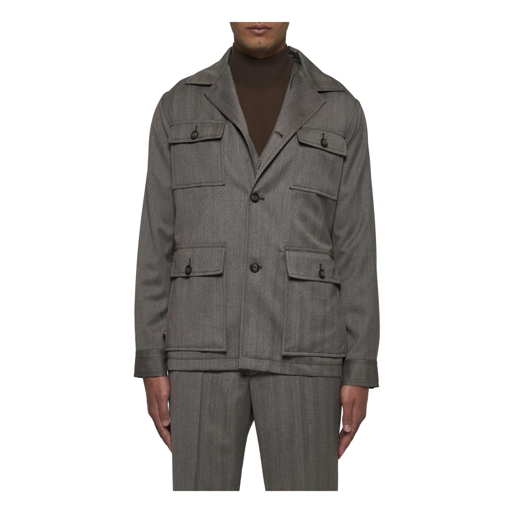 Tagliatore Bruine wollen veldjas Brown Heren