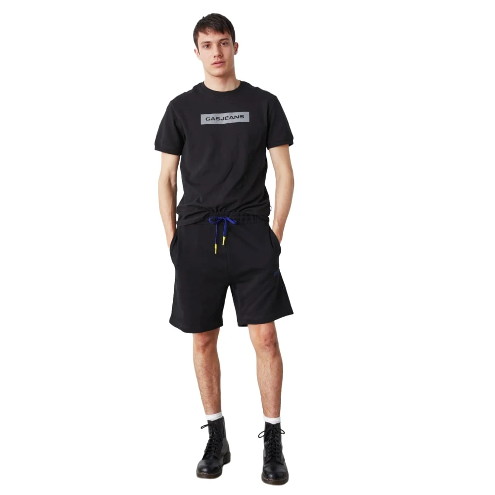 GAS Korte Mouw T-shirt Black Heren