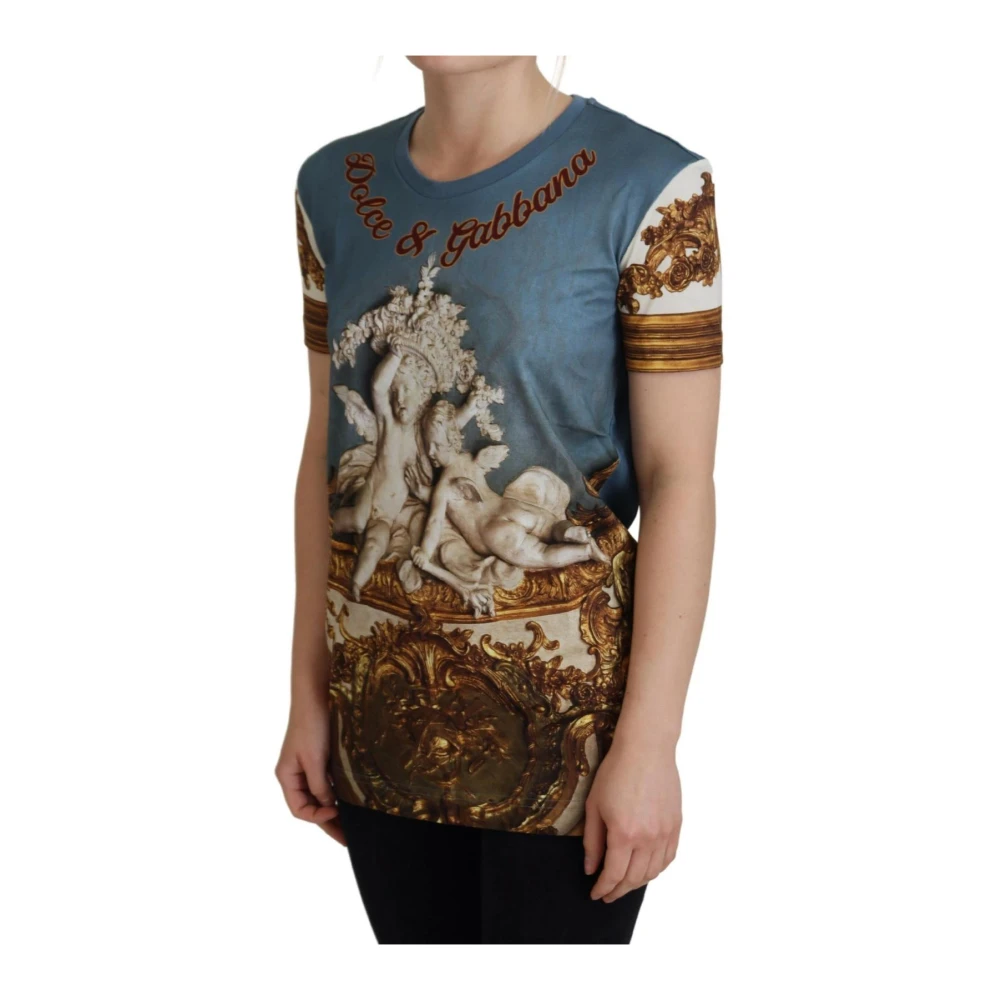 Dolce & Gabbana Women's Baroque Cherubs Print Tshirt