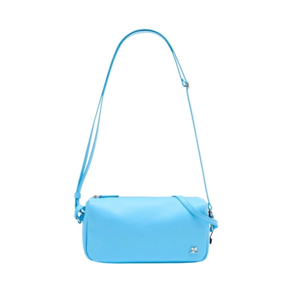 Courrèges Women's Blue Cross Body Bags, One Size, Small Three Sixty Leather Bag