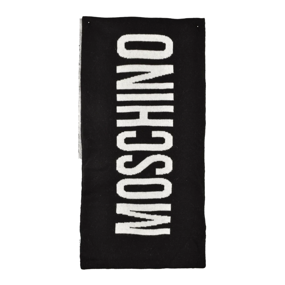 Moschino Zachte Wollen Sjaal Black Dames