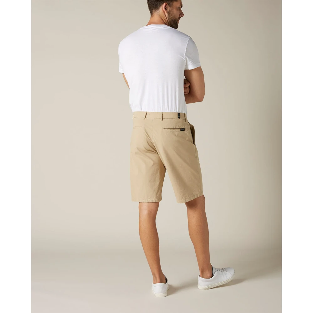7 For All Mankind Shorts de sport décontractés pour hommes Beige Heren
