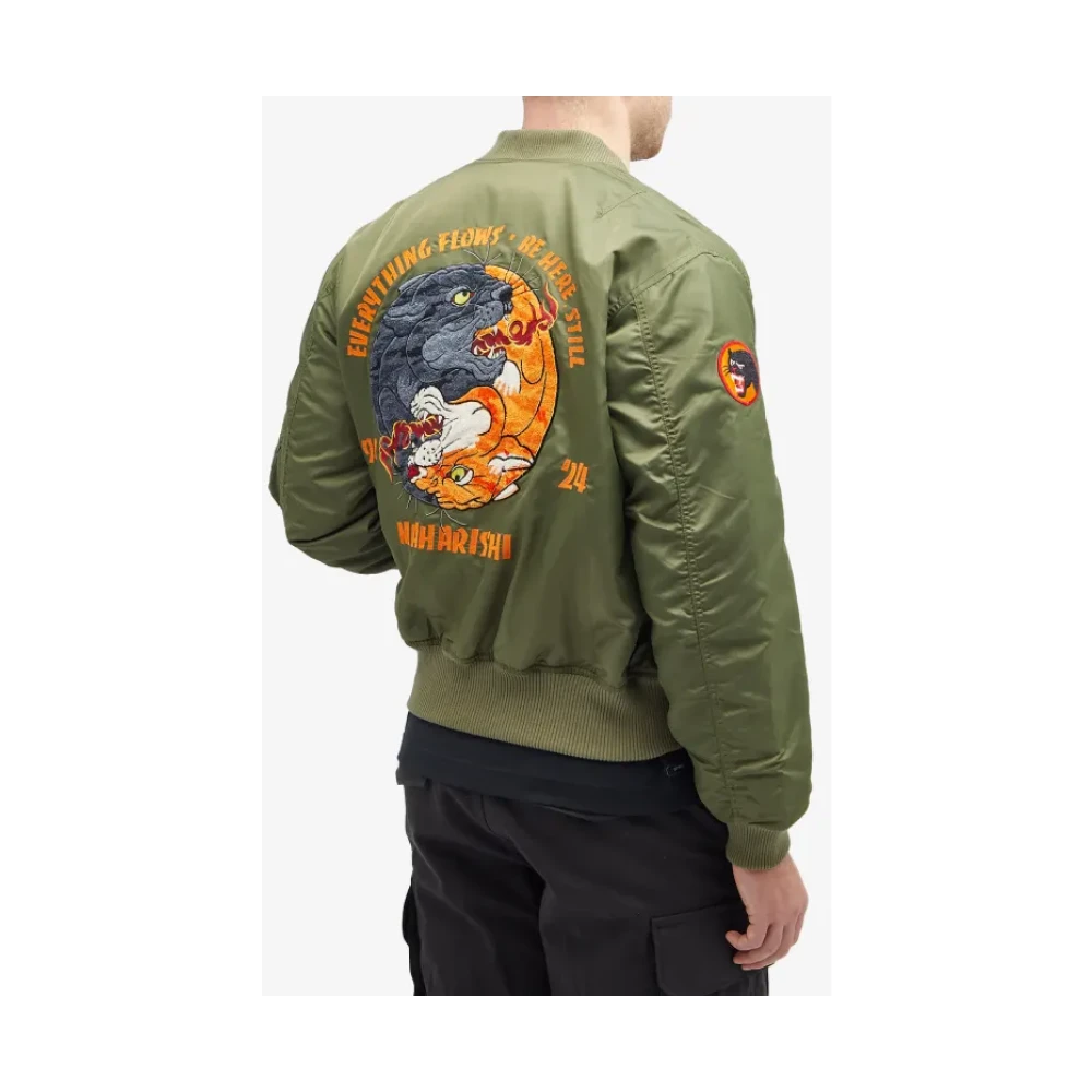 Maharishi Dualithi Panther Flight Jacket Olijf Green Heren