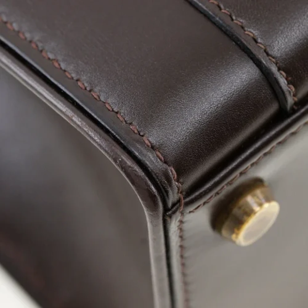 Hermès Vintage Pre-owned Leather handbags Brown Dames
