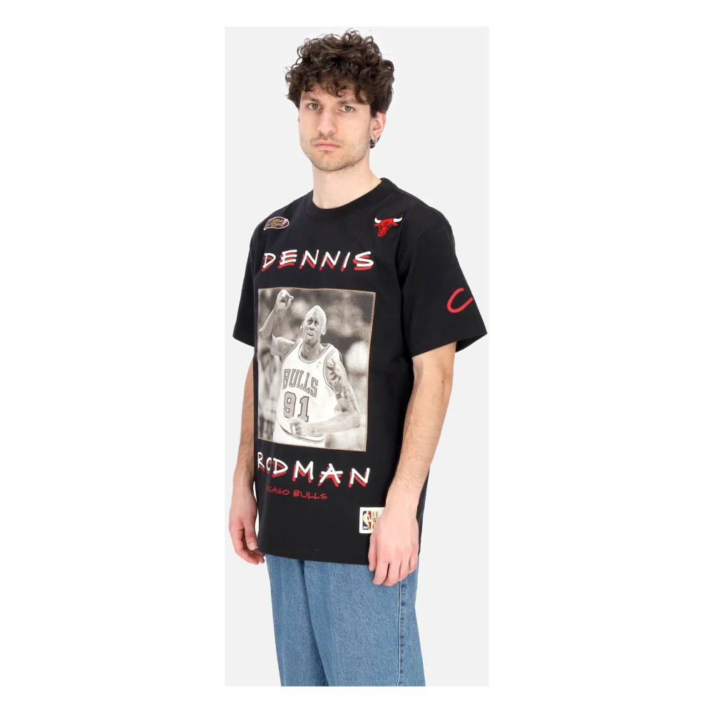 Mitchell & Ness Vintage NBA Rodman Tee Zwart Black Heren