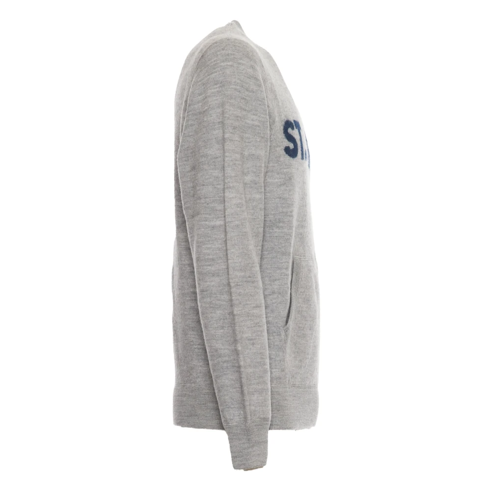 MC2 Saint Barth Grijze Trui met Voorzak Gray Heren