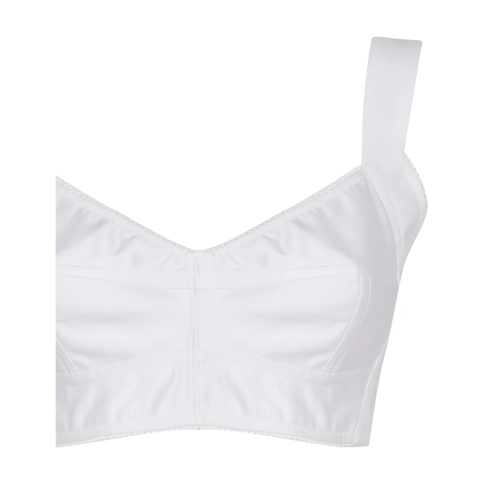 Dolce & Gabbana Witte Heart Neckline Band Top White Dames