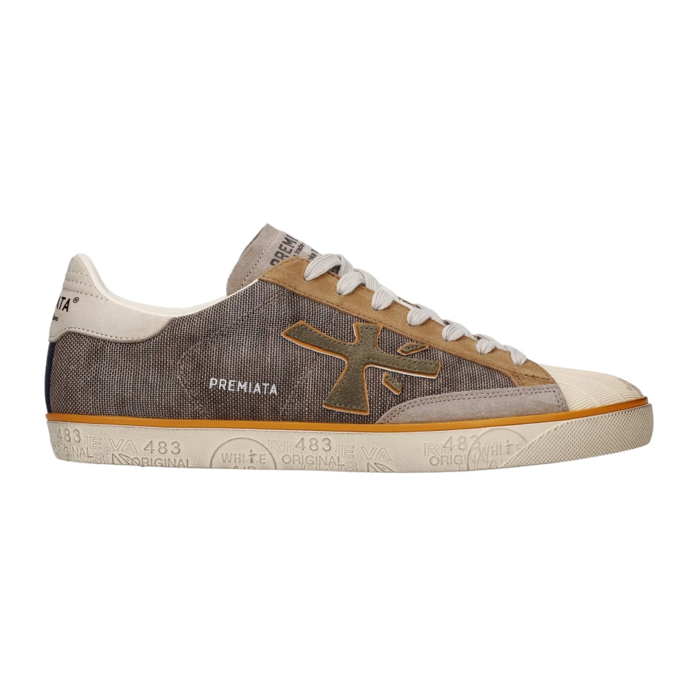 Premiata Men's Brown Sneakers, 8 Uk, Steven Trainers