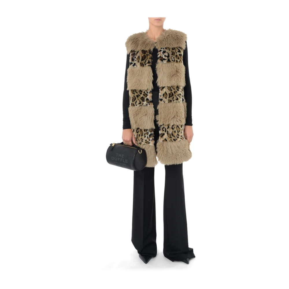 Twinset Dierenprint Vest Beige Dames
