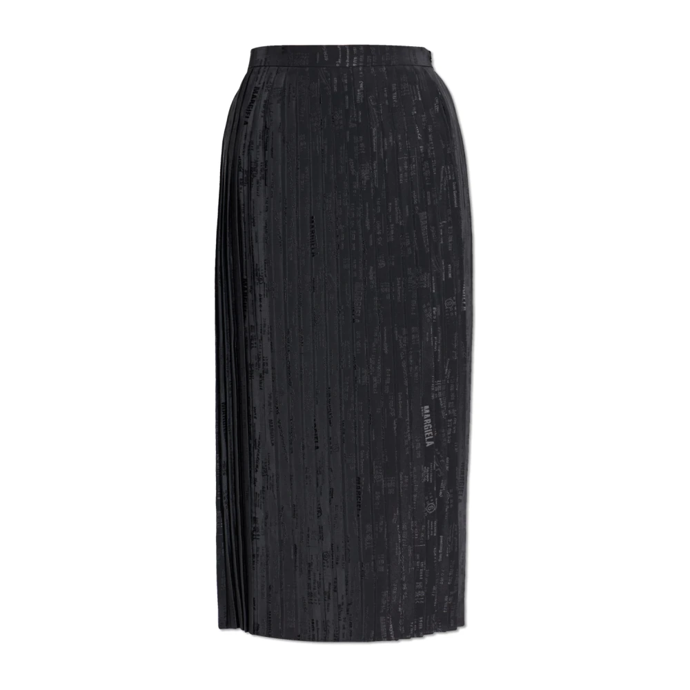 Mm6 Maison Margiela Vrouw Blauw Rokken Dames, S, Rayon, Geplooide Midi Rok
