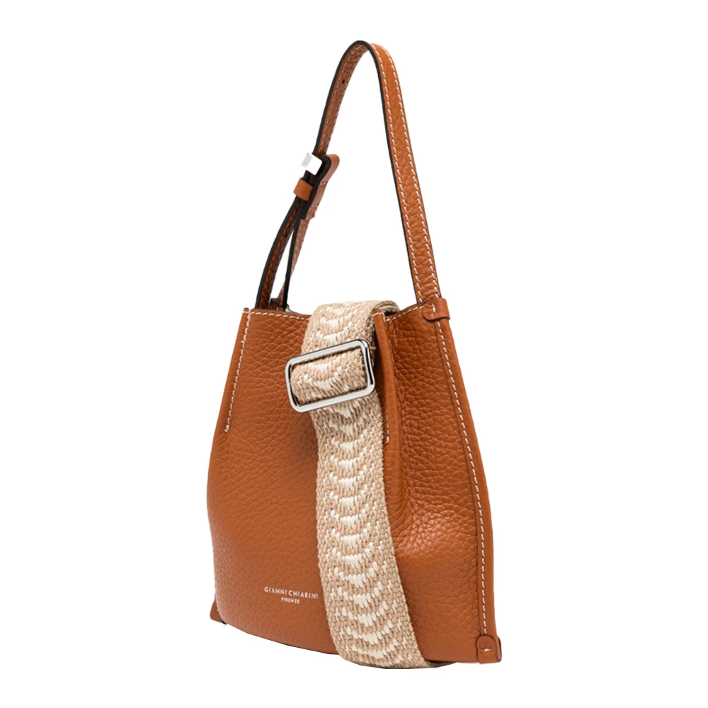 Gianni Chiarini Bruine Schoudertas met Magnetische Knoop Brown Dames