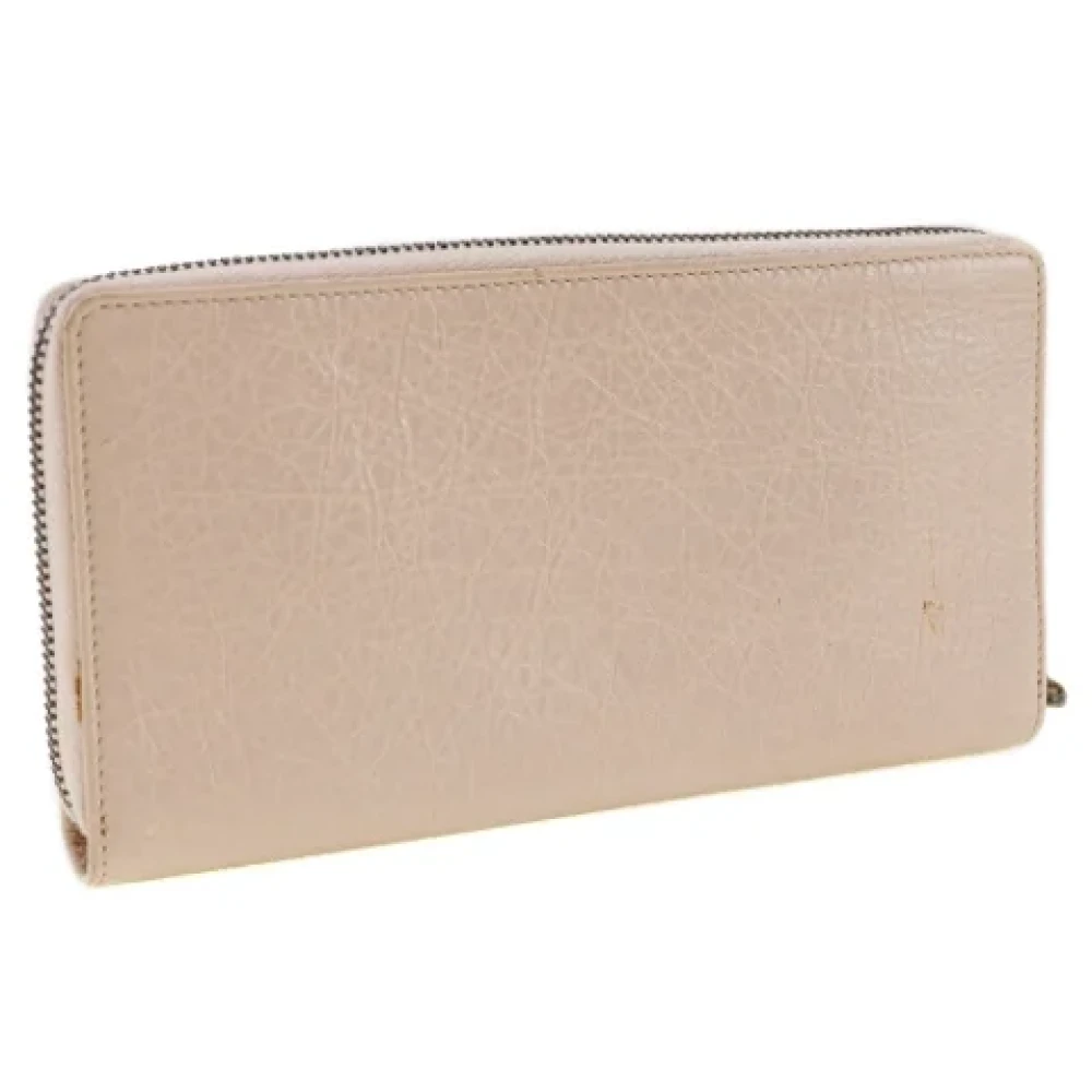 Balenciaga Vintage Pre-owned Leather wallets Beige Dames