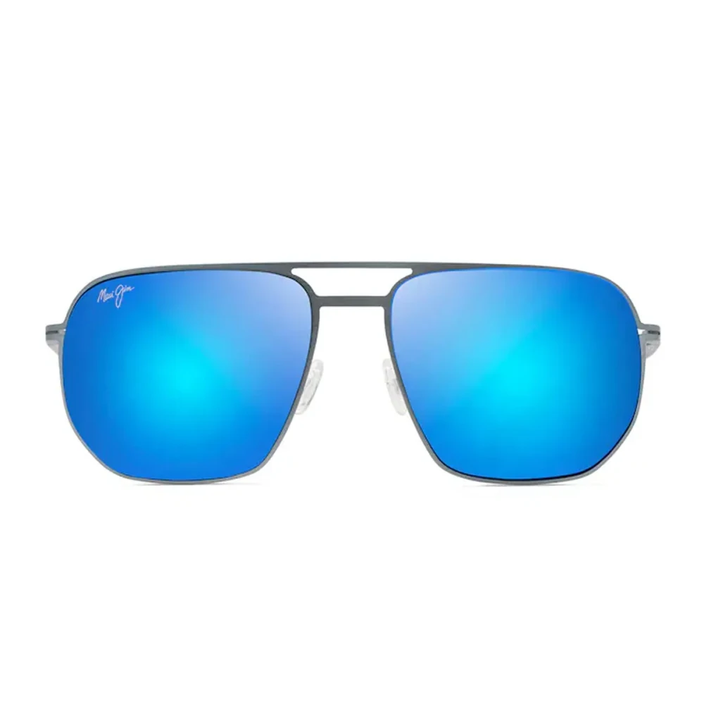 Maui Jim Unisex Gray Sunglasses, 55 Mm, Polarized Aviator Sunglasses Sharks Cove