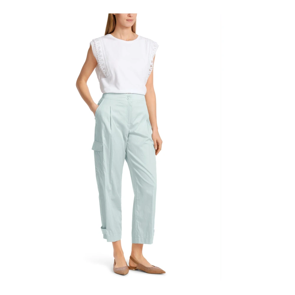 Marc Cain Cargo Style Wide Fit Broek Blue Dames