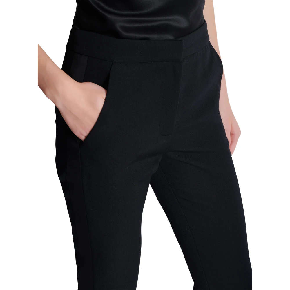 Balmain Slim-fit graan de poudre broek met rits Black Dames