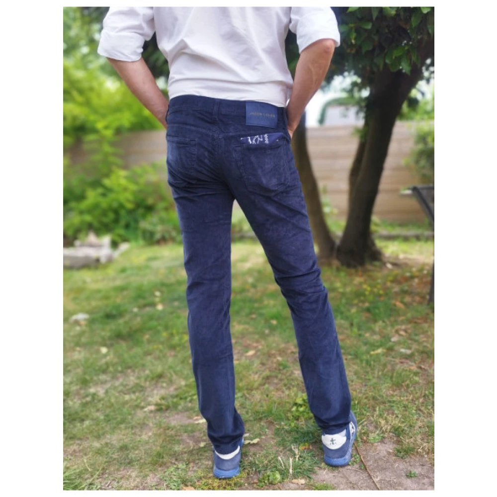 Jacob Cohën Corduroy Slim Fit Broek Blue Heren