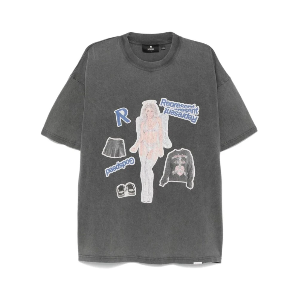 Represent Vintage Grafische Print T-shirt Gray Heren
