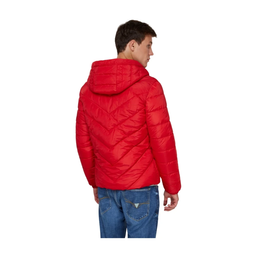 Guess Gewatteerde jas met capuchon Red Heren