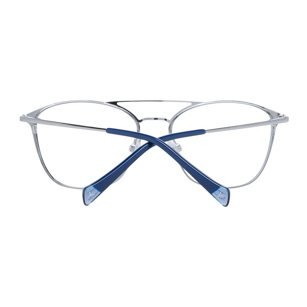 Ana Hickmann Blauwe Aviator Metalen Optische Frames Blue Dames