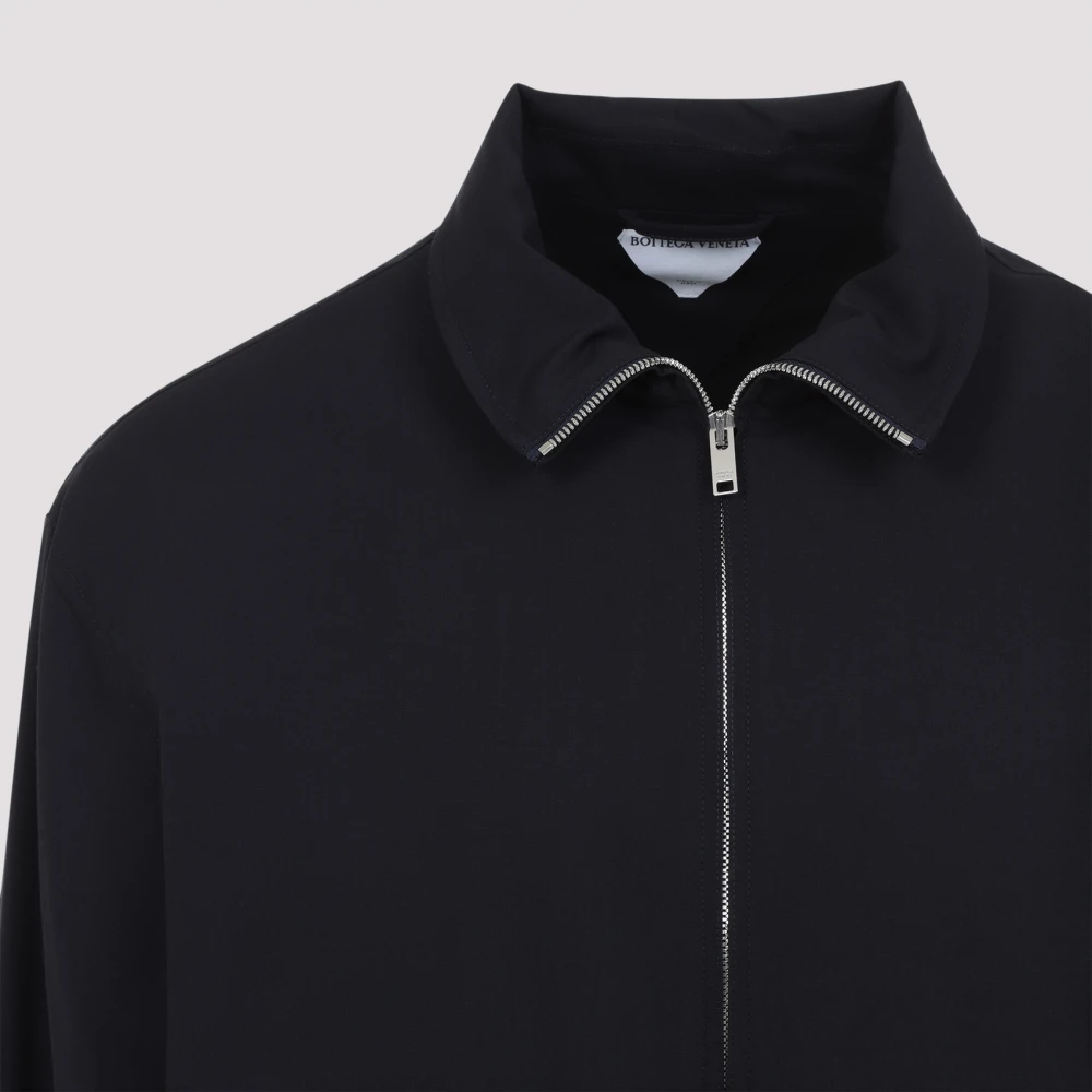 Bottega Veneta Midnight Blue Wol Blouson Jas Blue Heren