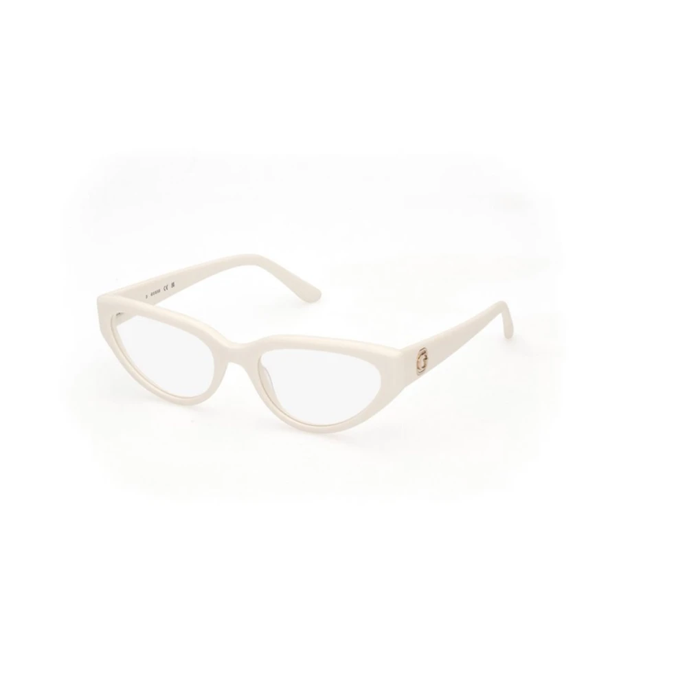 Guess Women's White Optical Frame - Glasses - 53 Mm - Accessories