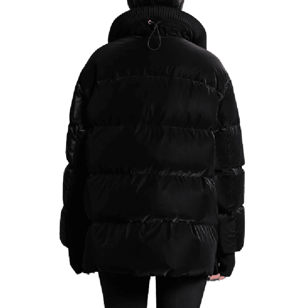 Duno Lunata Donsjas met Wollen Kraag Black Dames