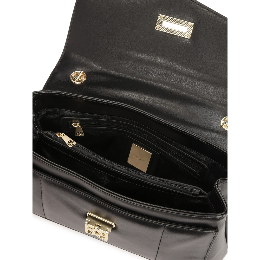 Kazar Zwarte schoudertas met schuifketting Black Dames