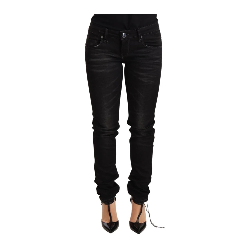 Acht Donna Nero Low Waist Skinny Denim